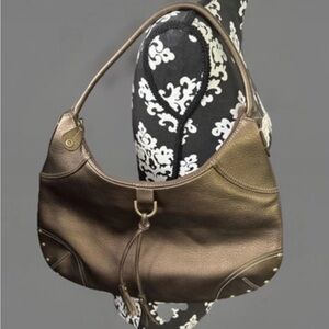 NWT Tommy Hilfiger Metallic Bronze Leather Hobo Bag
